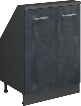 Vicco Armario Para Techo Inclinado Rion, Hormig&oacute;n Negro/antracita, Con 2 Puertas, Vicco