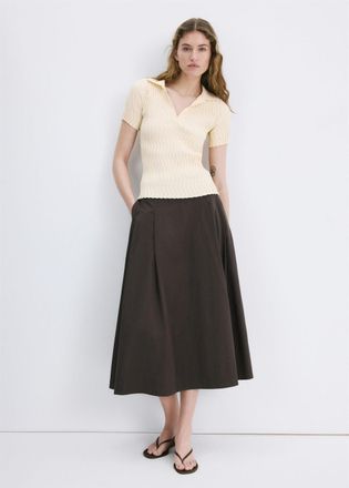 Mango Pullover maglia collo polo grezzo - Donna - XXS - MANGO