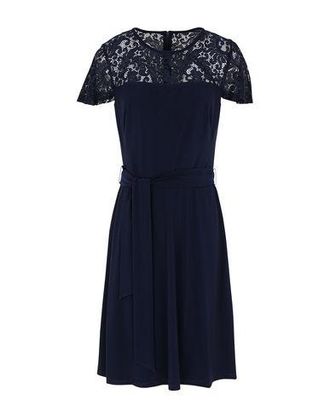 Ralph Lauren BELTED LACE-TRIM DRESS