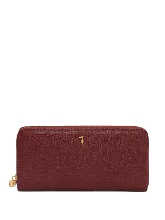 Trussardi Portemonnee verfraaid met logo - Bruin