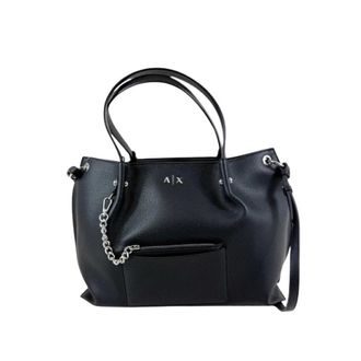A|X Armani Exchange Tote Bags, female, Black, Size: ONE SIZE Mila Shopping Medium