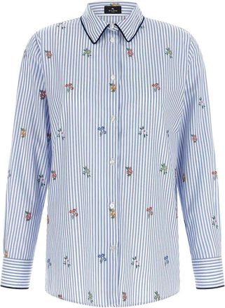 Etro Floral embroidery shirt