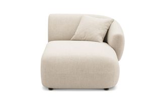 Castlery Auburn Right Chaise Customized, (Performance Linen Weave) Cream, Spill Resistant, Modular Sofa by Castlery