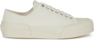 Jil Sander Lage sneakers met veters - Heren - Sneakers - Beige - 39 EU - Katoen - Schoenen