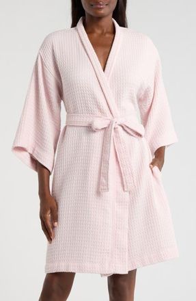 Nordstrom Womens Everyday Waffle Robe in Pink Loft at Nordstrom, Size X-Small