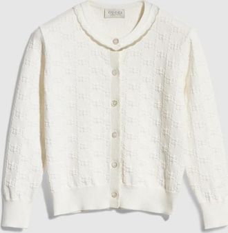 Gucci Kids - GG Cotton Cardigan, White