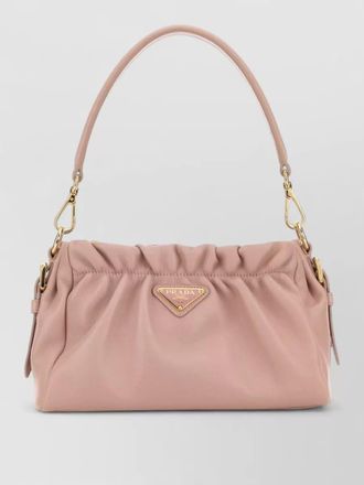 Prada nappa leather shoulder bag gold tone hardware