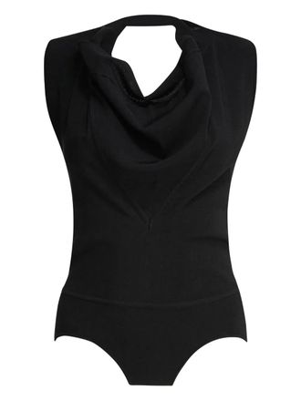 Max Mara Body met col - Zwart