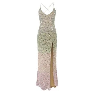 Philipp Plein Abito Lungo Onde Multicolor - - Dresses - Donna - Multicolore - M