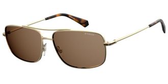 Polaroid PLD 6107/S/X Polarized J5G/SP Mens Sunglasses Gold Size 60