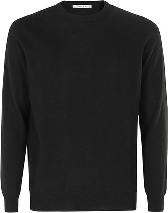 KANGRA Stijlvolle Gebreide Trui voor Mannen - Heren - Ronde hals truien - Zwart - XL - Wol - Truien & Vesten