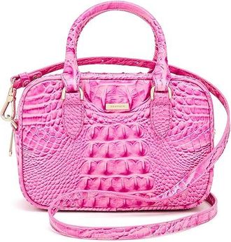 Brahmin Mara Satchel Womens Handbags Candy Pink, Leather