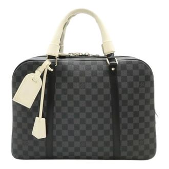 Louis Vuitton Pre-owned Handbags, female, Black, Size: ONE SIZE Pre-owned Porte Documents Voyage Damier Graphite Briefcase
