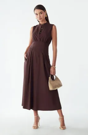 Willa Bexley Maxi Dress in Chocolate at Nordstrom, Size 10