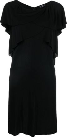 Chanel short draped dress - women - Metal - 36 - Black