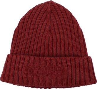 C.P. Company CP Bedrijf Herens Wollen mutsen rood/verbrand