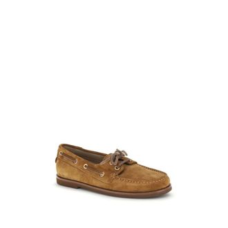 Gianvito Rossi Womens Brown Calf Leather Bos Taurus Slip-On Loafers
