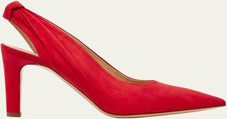 Gabriela Hearst 90m Amari Suede Slingback Pumps