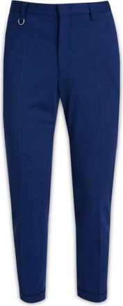 Paolo Pecora Broeken, Heren, Blauw, L, Leer, Tailored Chino Broeken