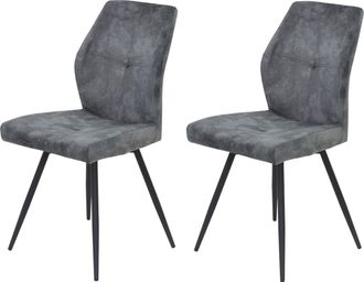 Hela 4-Fussstuhl »ALLY« (Set) 2 Stk.4-Fuss, 360° drehbar, gepolstert, Vintage Velvet mit Steppnähten