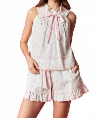 Peach Love California Queen Charlotte Pajama Set In Light Pink