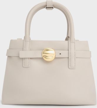 Charles & Keith Mini Behn Belted Tote Bag