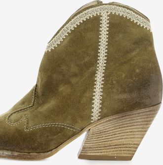 Elena Iachi Stivaletto texano in suede marrone