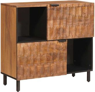 vidaXL Aparador Con Puerta Acabado De Acacia Marr&oacute;n 80 X 33 X 75 Cm Vidaxl