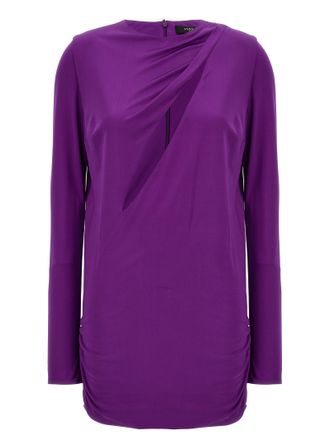 Versace Purple Viscose Short Womens Dress