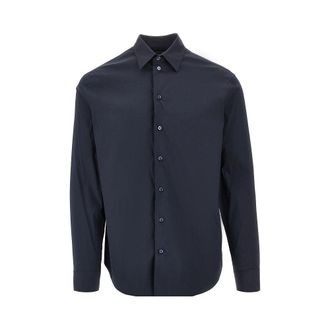 Emporio Armani Stretch poplin shirt Man S