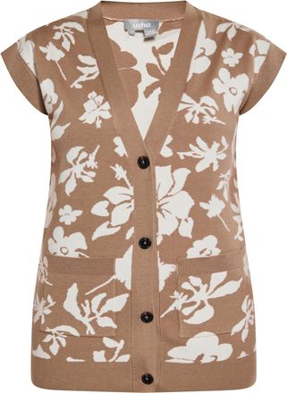 Usha Slipover Dames taupe/gebroken wit