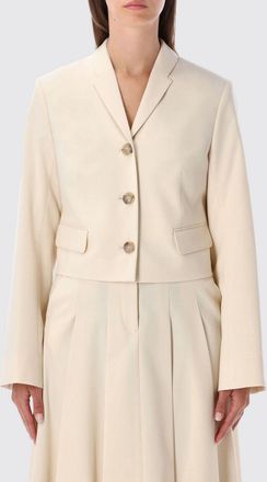 By Malene Birger Blazer monopetto in tessuto riciclato con rever a lancia