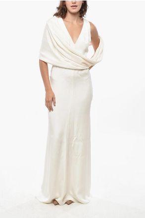 Max Mara Silk Satin DINDI Mermaid Dress with Matching Stole size 40