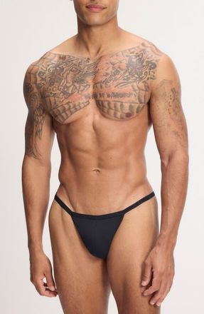 Savage x Fenty Flex Performance Micro Thong in Black Caviar at Nordstrom, Size Xxx-Large