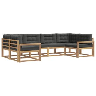 vidaXL Conjunto De Sof&aacute;s De Exterior 6 Pcs Blanco Y Antracita Vidaxl