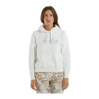 MC2 Saint Barth Hoodies & sweatvesten, Dames, Wit, M, Katoen, Katoenen trui met unieke stijl