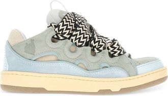 Lanvin Low-Top Sneakers With Mesh Cutouts And Zigzag Laces