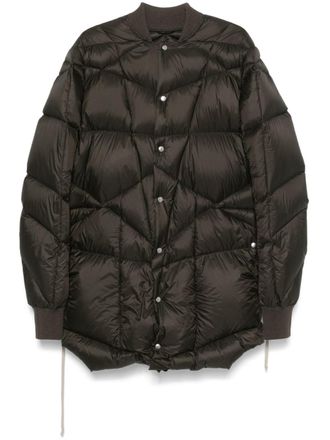 Rick Owens Flight Liner coat - men - Virgin Wool/Duck Feathers/Recycled Polyamide/Goose Down - 48 - Green