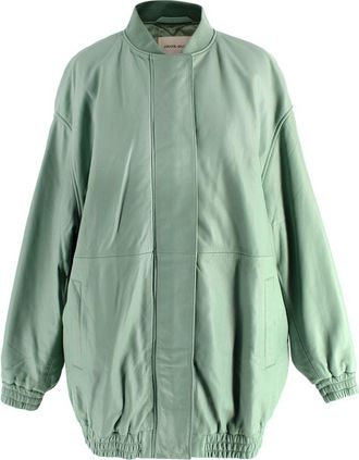 Loulou Studio Lou Lou Studio Mint Brava Oversized Leather Bomber Jacket Size S