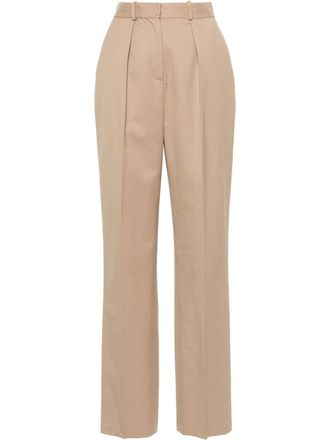 Elisabetta Franchi dart-detailing trousers - Brown