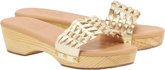 Ancient Greek Sandals Open Woven Leather Clog