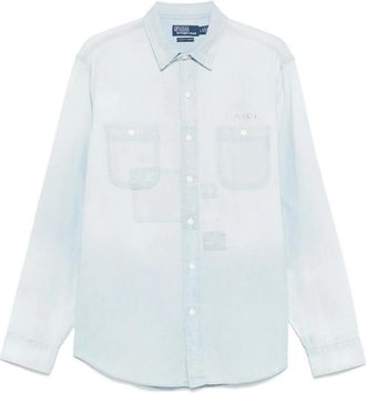 Polo Ralph Lauren Sportshirt met lange mouwen - Heren - Spijkeroverhemden - Blauw - XL - Denim - Overhemden