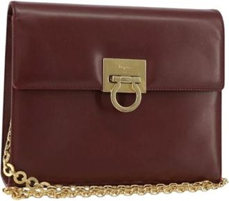 Ferragamo Pre-owned Cross Body Bags, female, Red, Size: ONE SIZE Pre-owned Leather Shoulder Bag