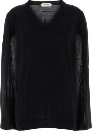 Alberta Ferretti Maglione con scollo a V - Nero