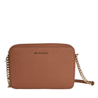 Michael Kors Womens Jet Set 35T8GTTC9L Leather Crossbody Bag for Women - Brown - One Size