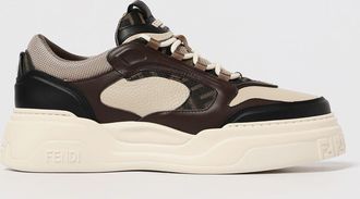 Fendi Sneakers Force Fendi in pelle e misto cotone jacquard