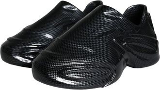 Dolce & Gabbana Black Foiled Rubber Toy Low Top Men Sneakers Shoes