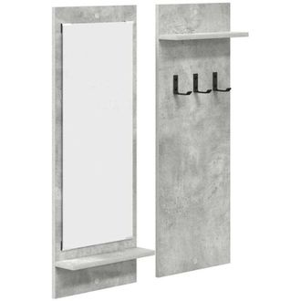 vidaXL Vidaxl - Perchero De Pared Con Estante Gris Hormig&oacute;n 70 X 10 X 90 Cm