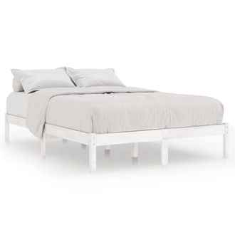 Berkfield Home Bed Frame White Solid Wood Pine 160x200 cm