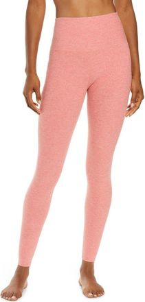 Beyond Yoga Caught in the Midi High Waist Leggings in Chilli Red Heather at Nordstrom, Size X-Large